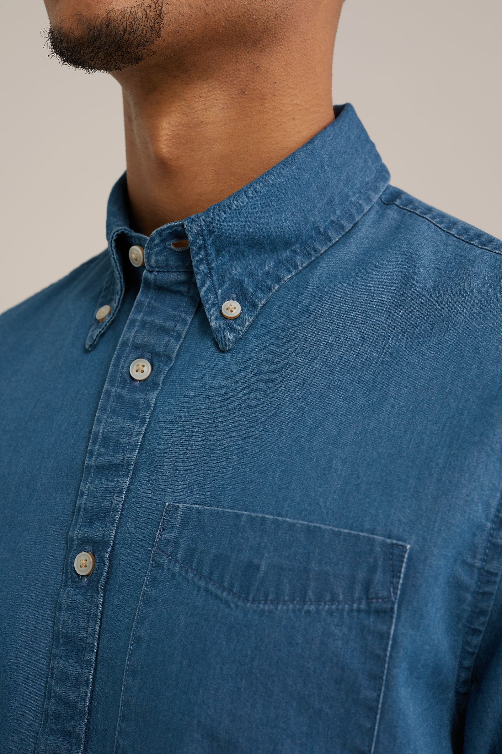 premium denim overhemd Van Gils Donkerblauw