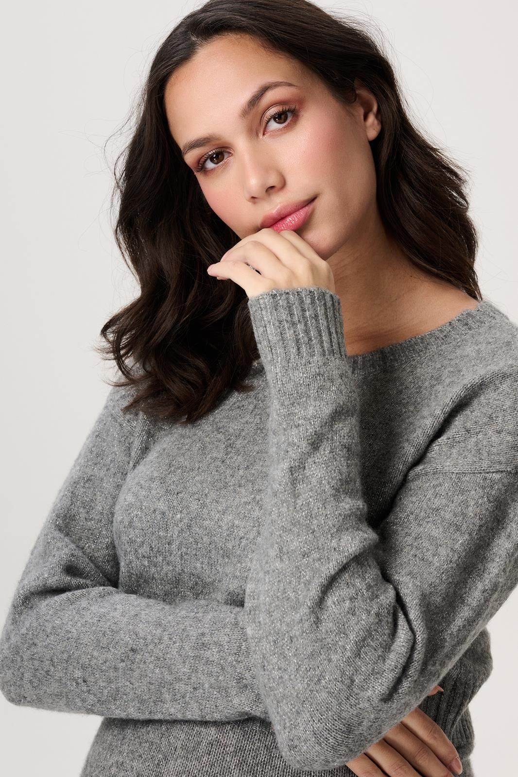 Noppies Maternity Trui met voedingsfunctie Mandal - Light Grey Melange