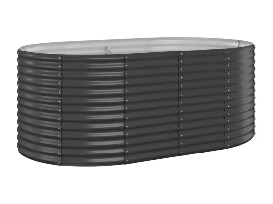 Lit surélevé de jardin Acier enduit de poudre Anthracite