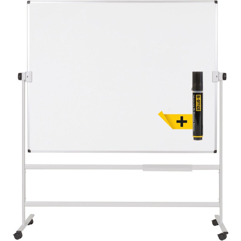 Tableau blanc mobile laqué pivotant Maya Bi-Office 150 x 120 cm