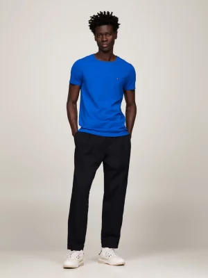Camiseta Extra Slim Fit com Bordado de Bandeira