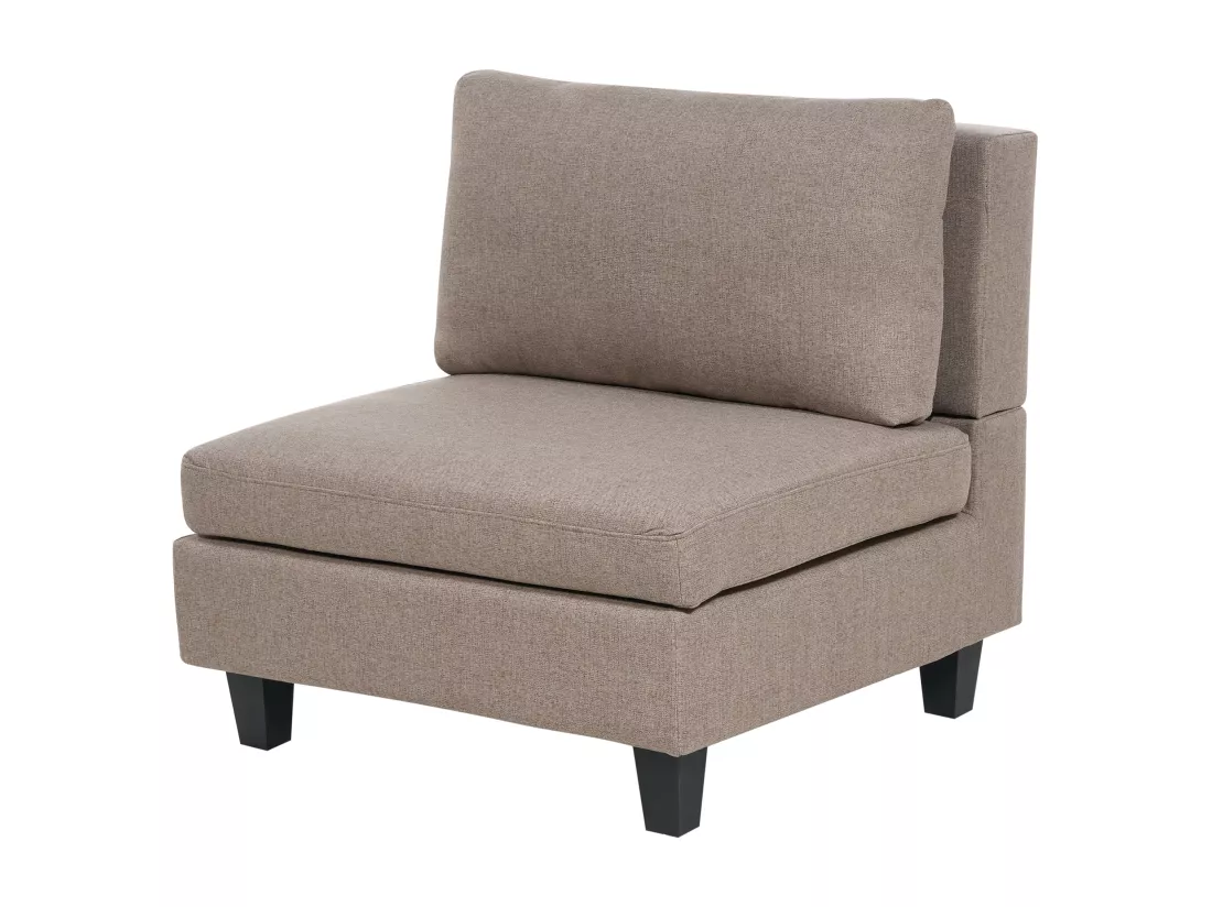 Canapé modulable 3 places en tissu marron UNSTAD