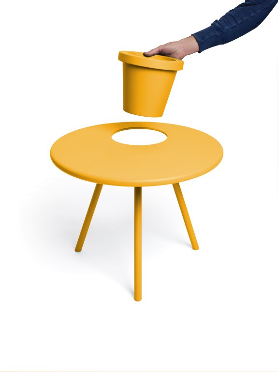 Fatboy Bakkes bijzettafel met plantenpot Anthracite