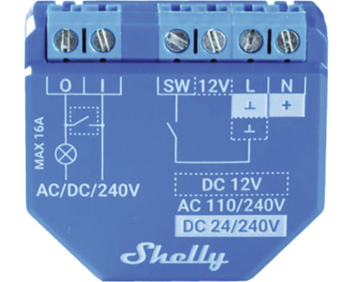 Shelly Plus 1 Verbeterde 1-kanaals wifi-switch - Compatibel met SMART HOME van hornbach