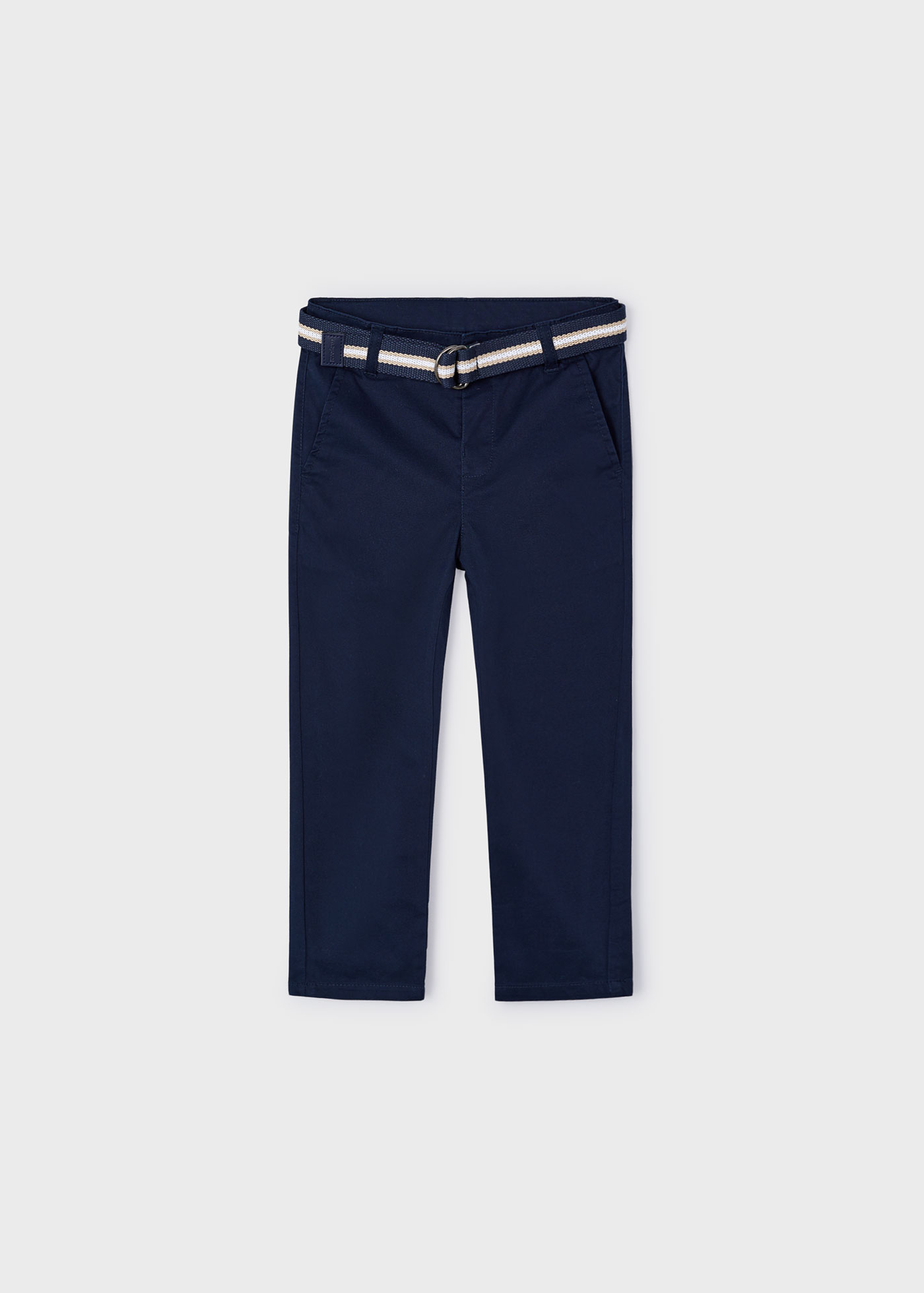 Calça chino piqué azul marinho infantil da Better Cotton