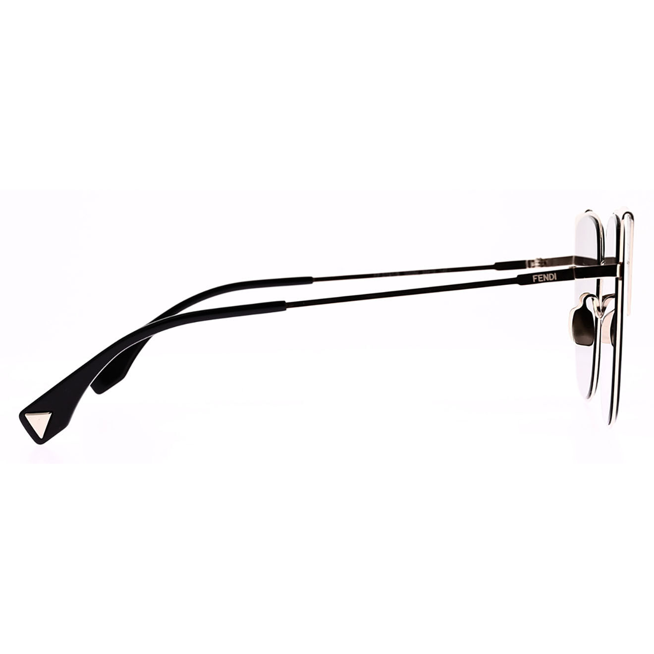 Fendi Lunettes de soleil en Métal doré/noir - Neuf avec étiquette