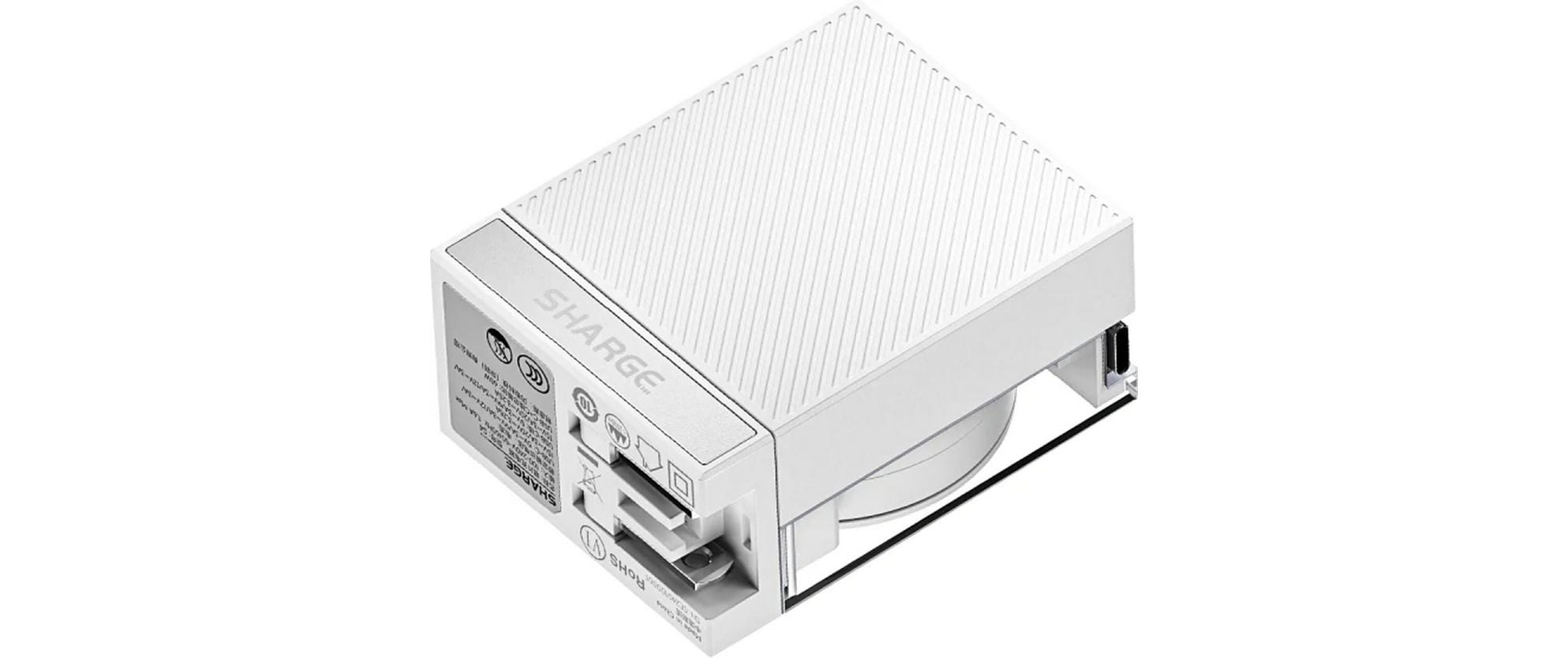 USB-Wandladegerät Retractable 65 WeissEinziehbares Kabel, klappbare Stecker, 65 W maximale Leistung