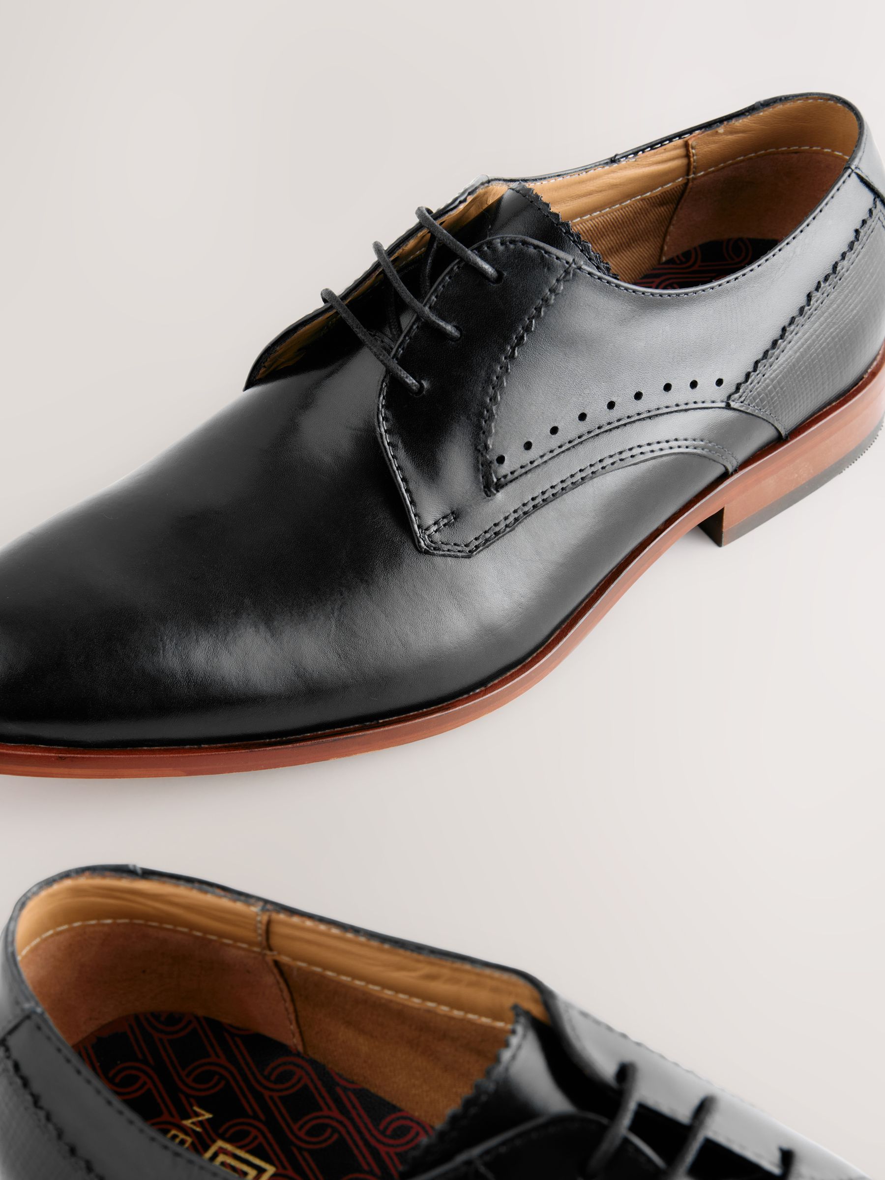 Zwart - Leren Derby schoenen