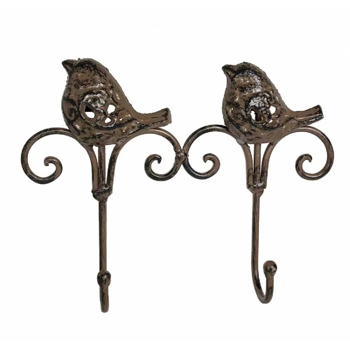L'Héritier Du Temps Patère Oiseaux Double Marron
