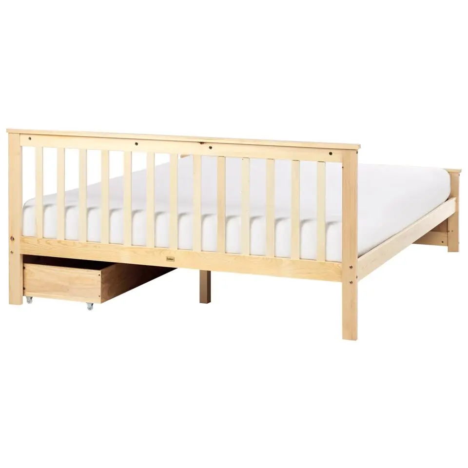 OLENDON - Bed met 2 lades - Lichtbruin - 160 x 200 cm - Dennenhout