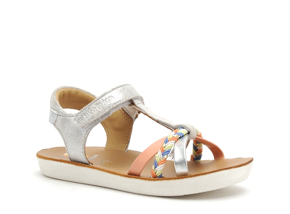 Shoo pom nu pieds enfant goa salome argent