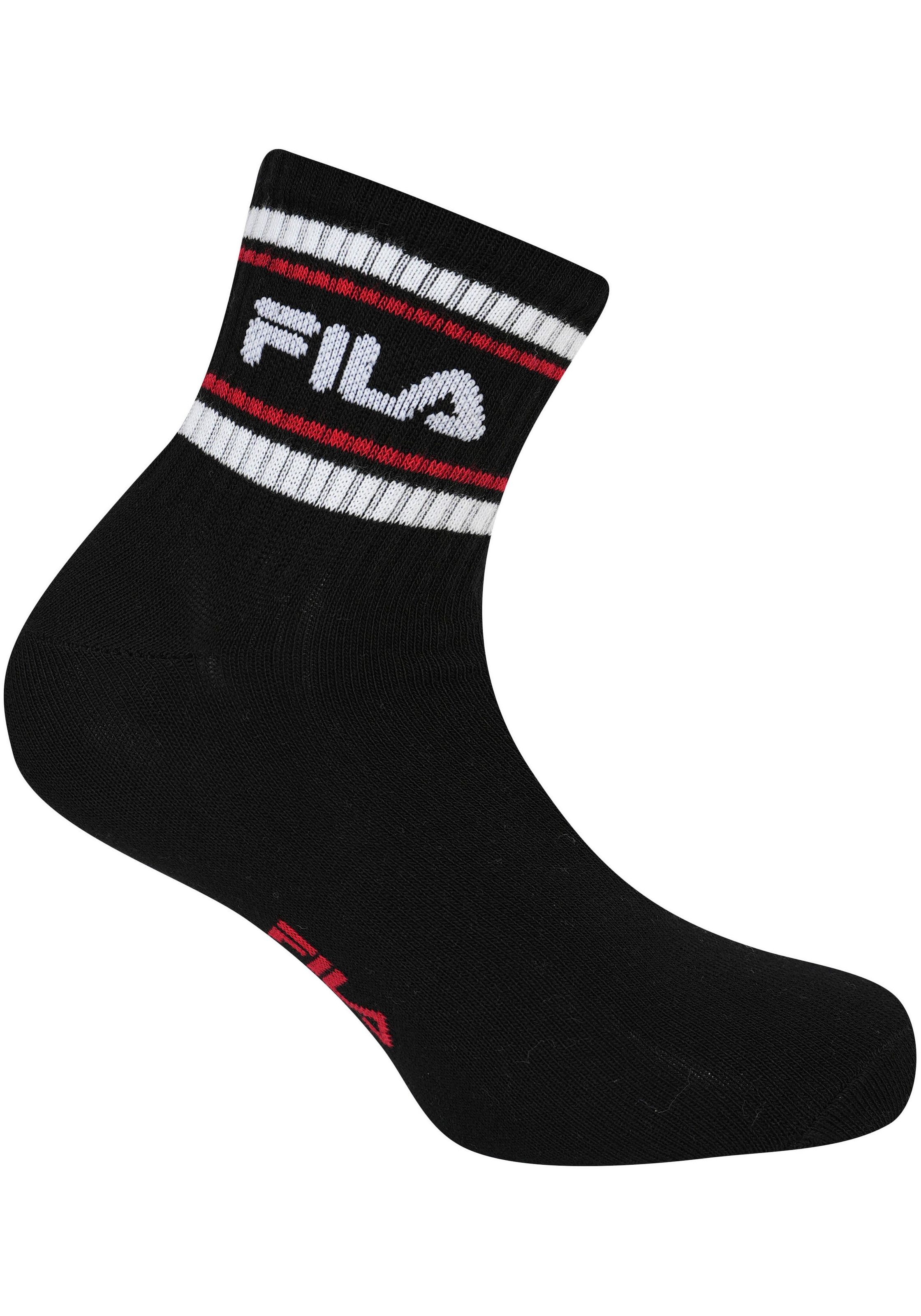 Fila Freizeitsocken »MAN LIFESTYLE QUARTER SOCKS« 6 Paar tlg. mit auffälligem Logoschriftzug