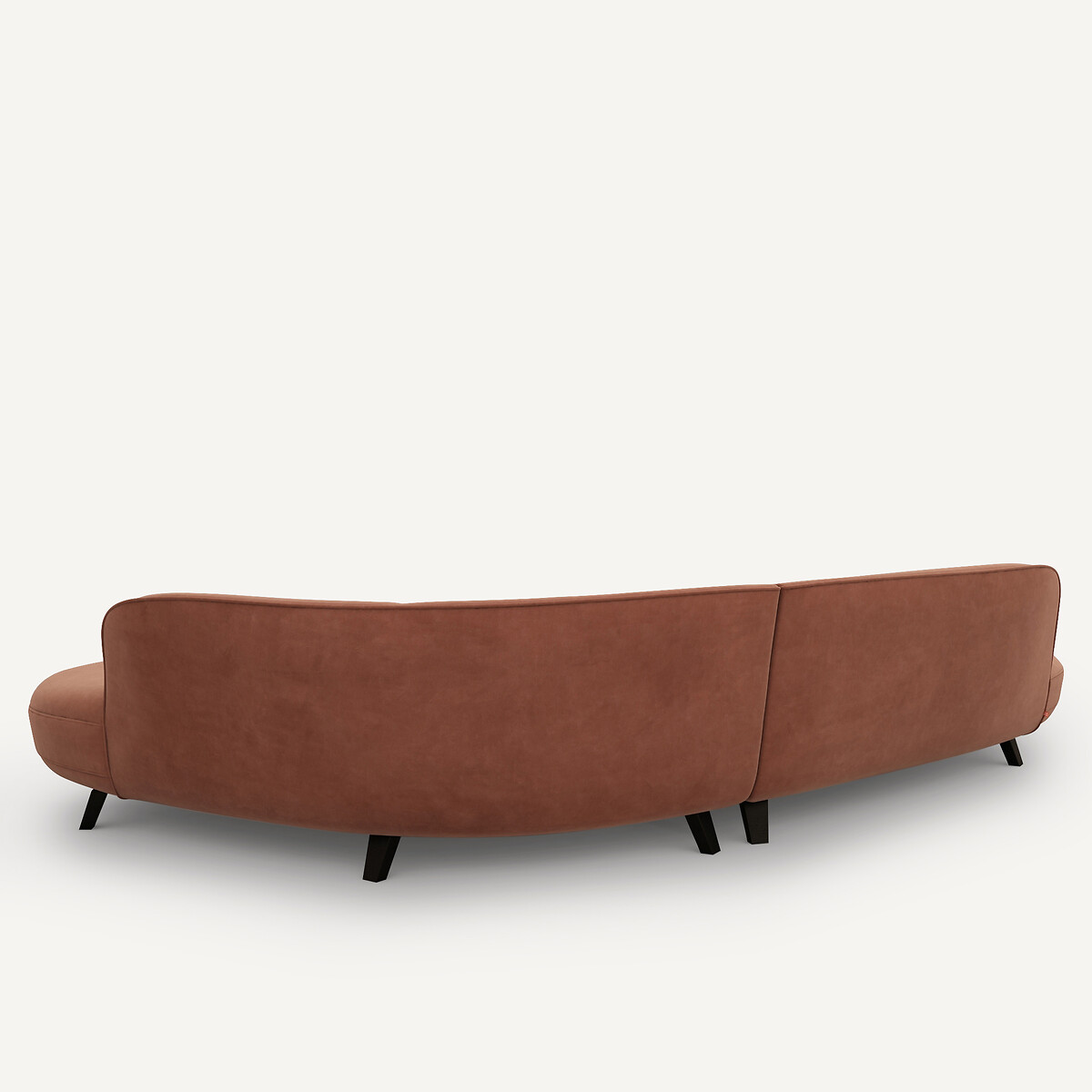 AM.PM<br>Sofá de canto em veludo, design Rosebury E.Gallina