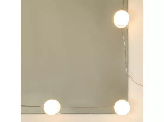 Coiffeuse avec LED Chêne fumé 60x40x140 cm
