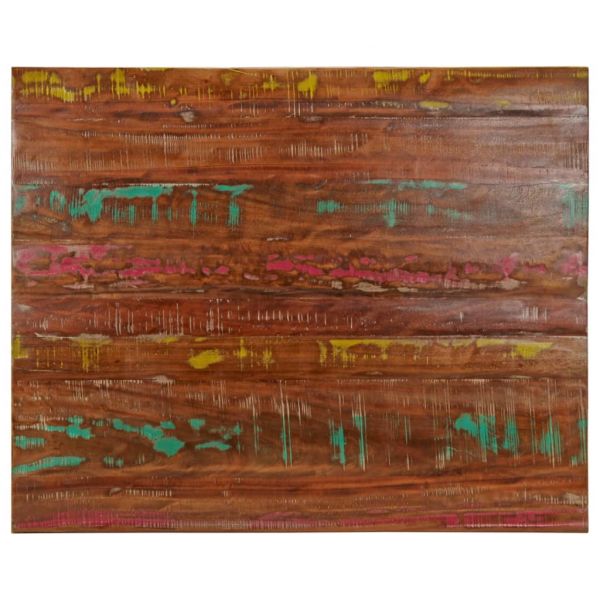 vidaXL Tampo de Mesa Retangular 100x80x2,5cm Madeira Recuperada Maciça - 1848498959