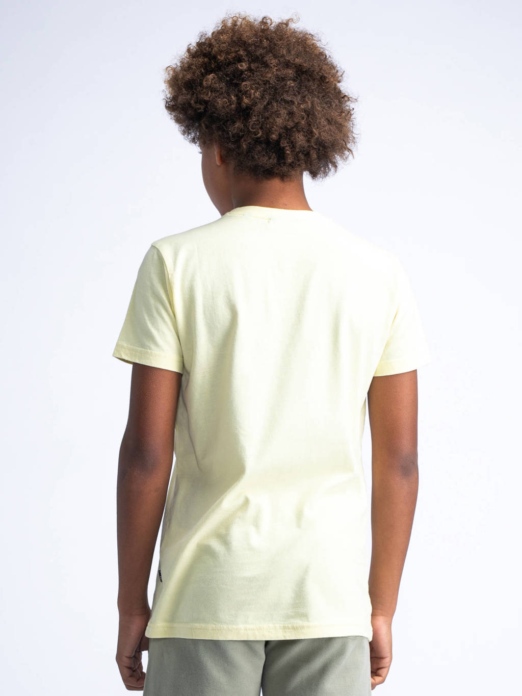 Petrol Industries T-shirt met printopdruk geel
