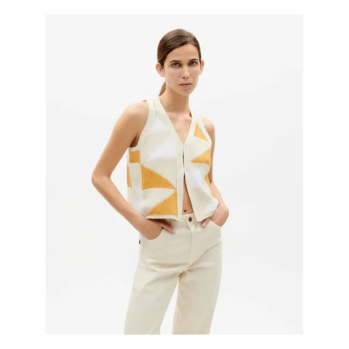 Thinking Mu Gilet Sans Manches Robbie | Ecru