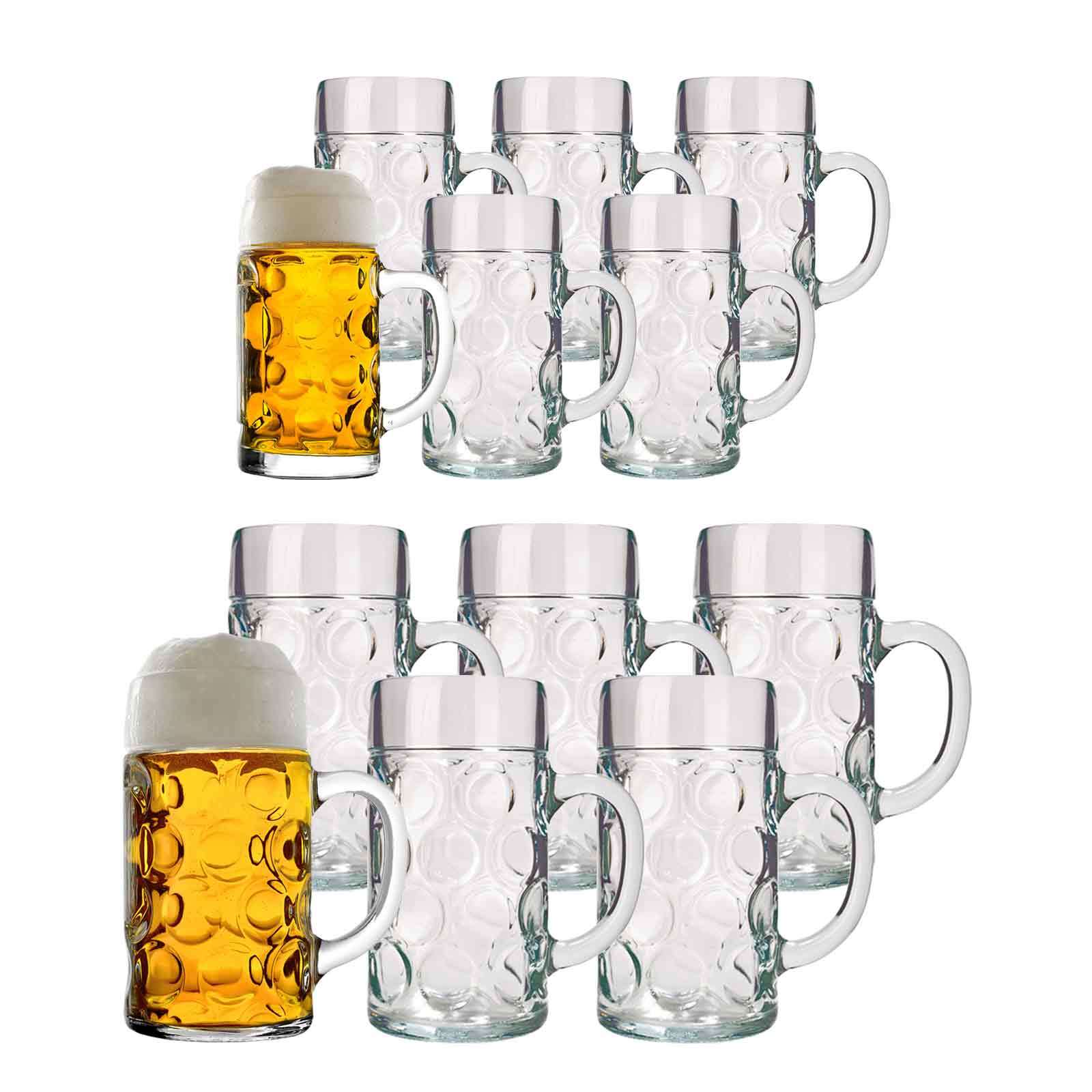 Stölzle Lausitz Bierkrüge Isar 0,5l + 1l 12er Set