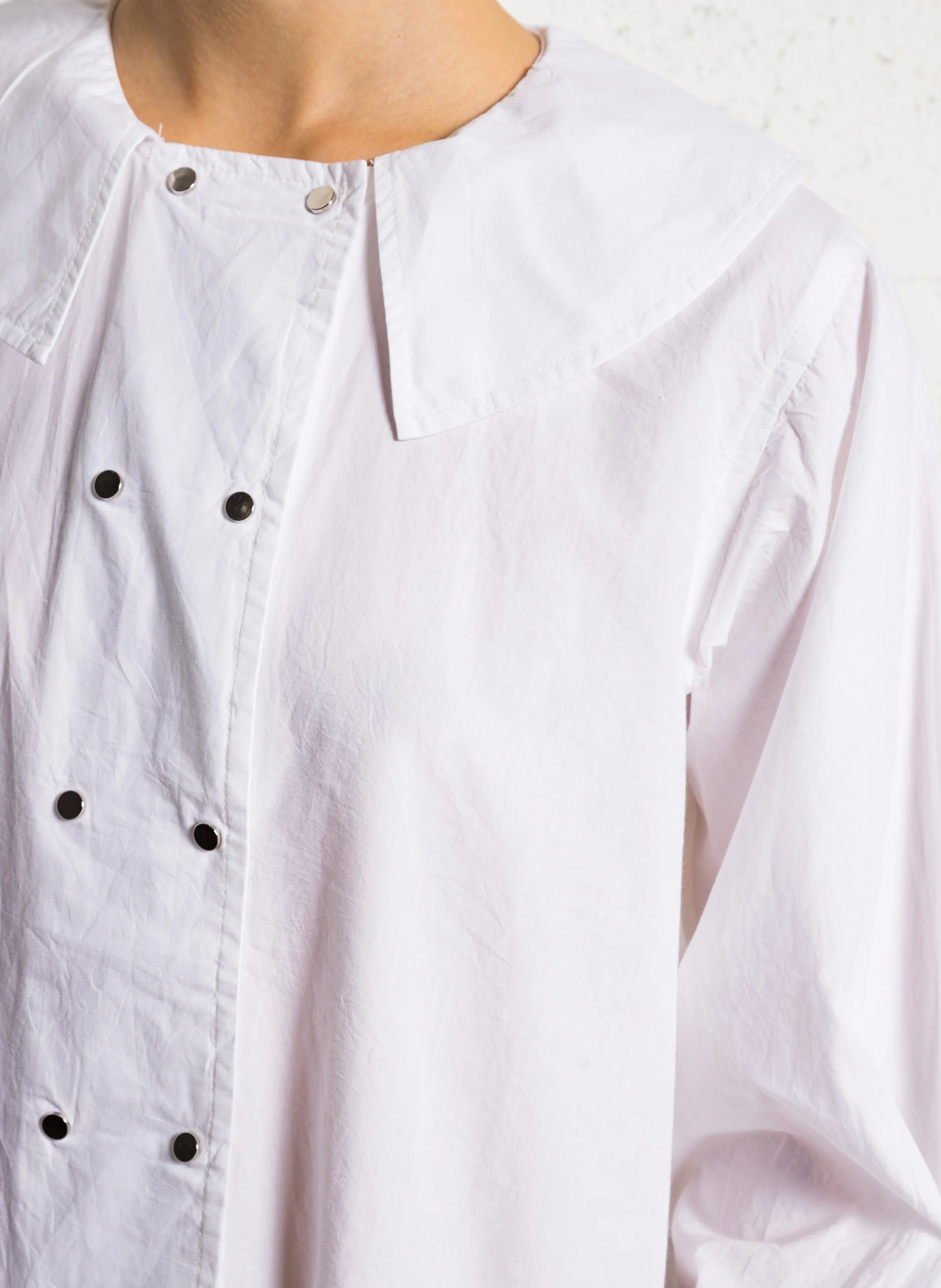 Chemise droit en coton | Blanc