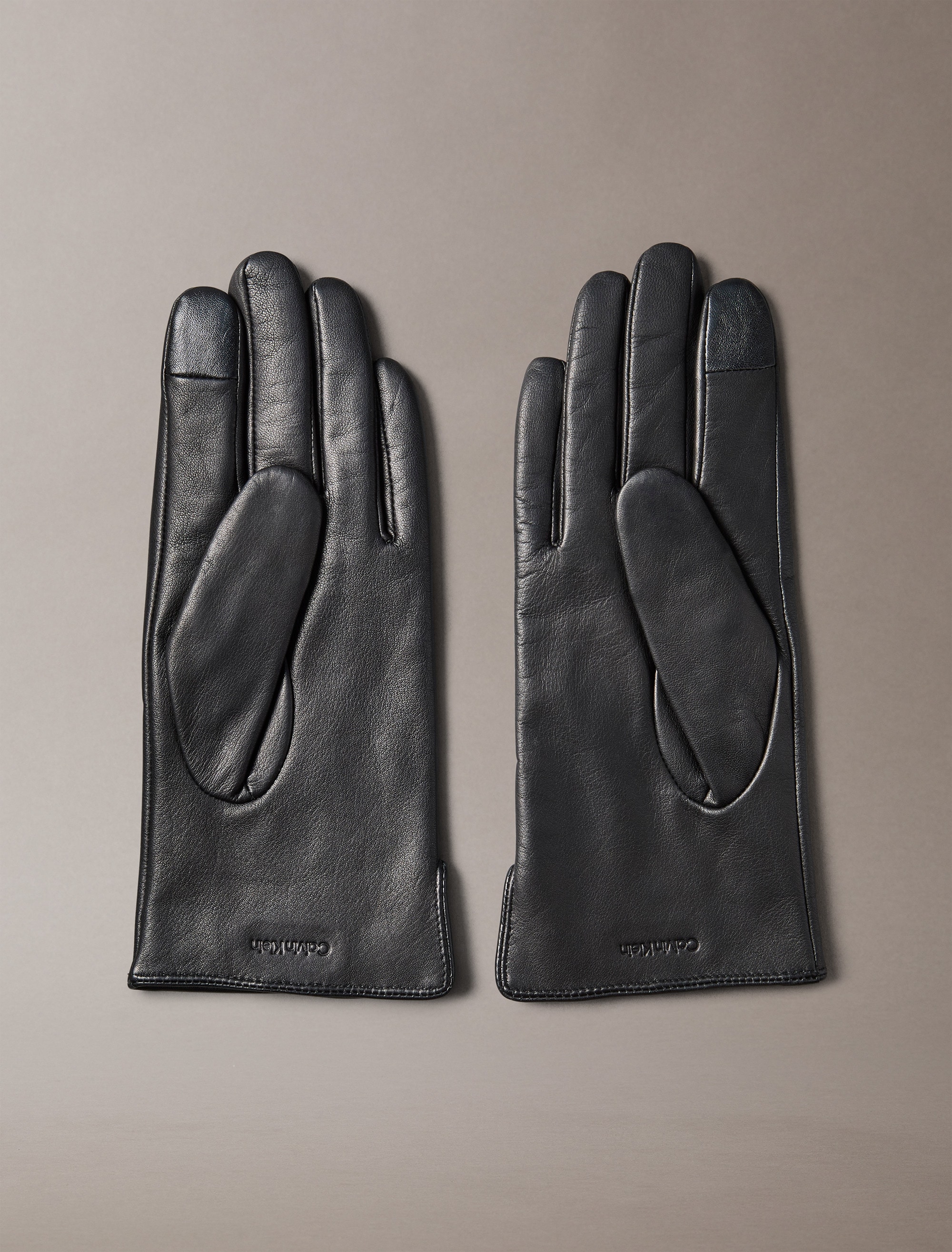 Calvin Klein Lederhandschuhe »METAL CK LEATHER GLOVES«, aus Schaf-Nappaleder