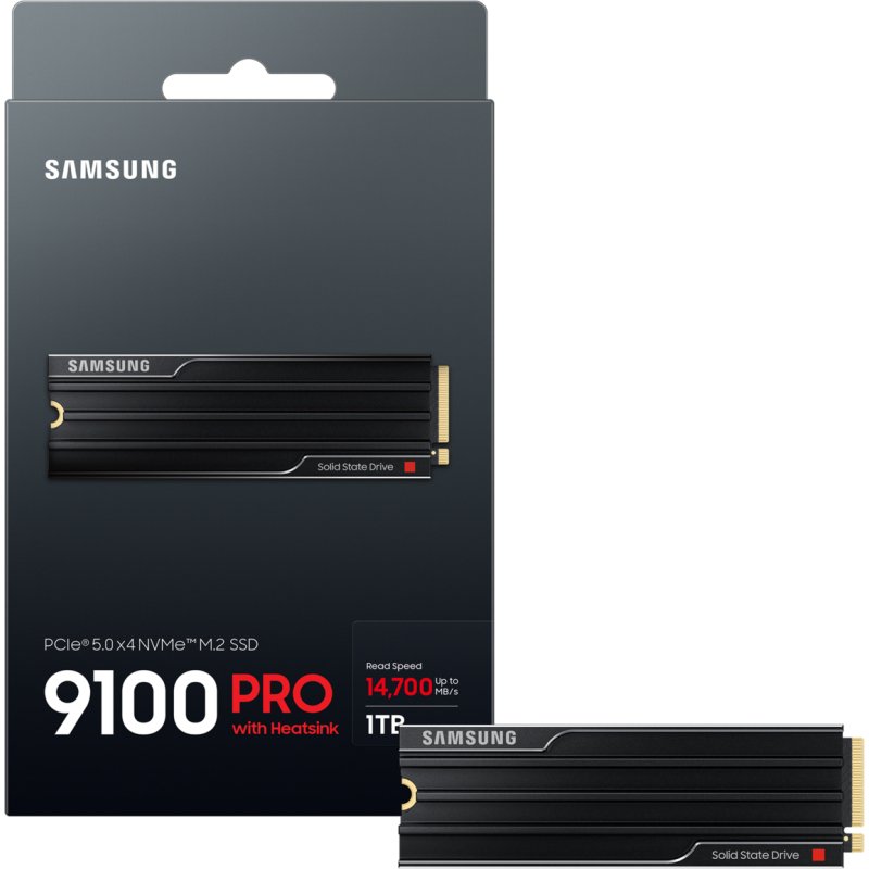 Samsung 9100 PRO Heatsink PCIe® 5.0 NVMe™ M.2 SSD - 1 TB