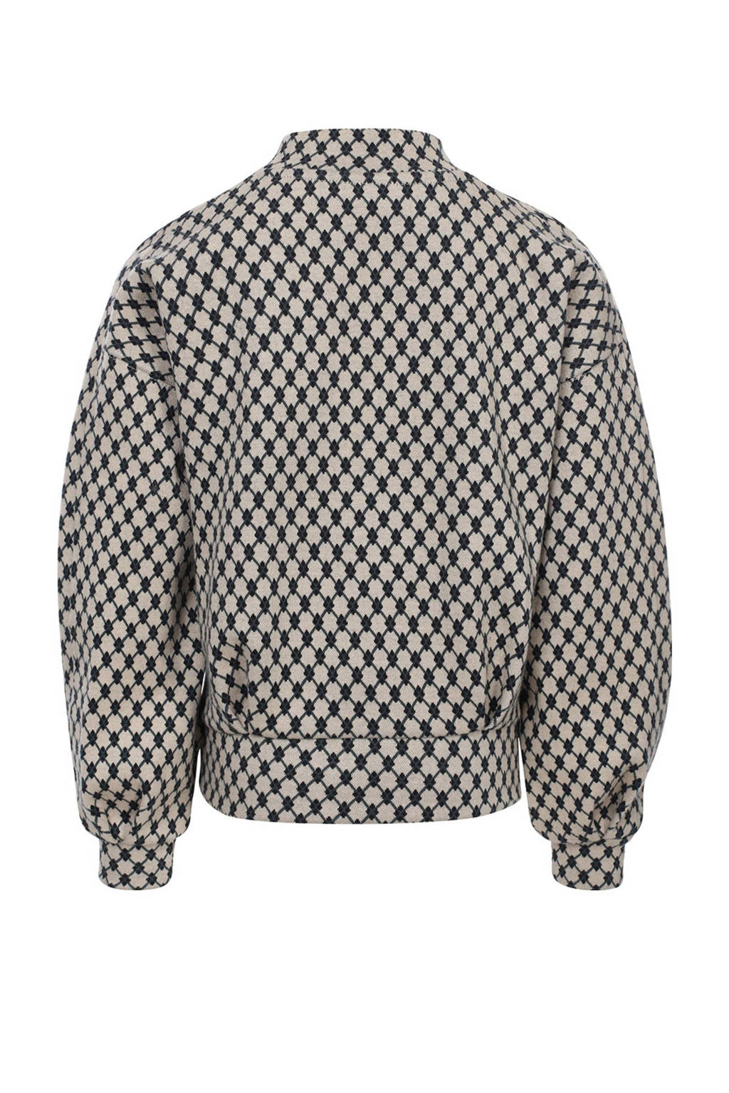 LOOXS sweater met all over print ecru/zwart