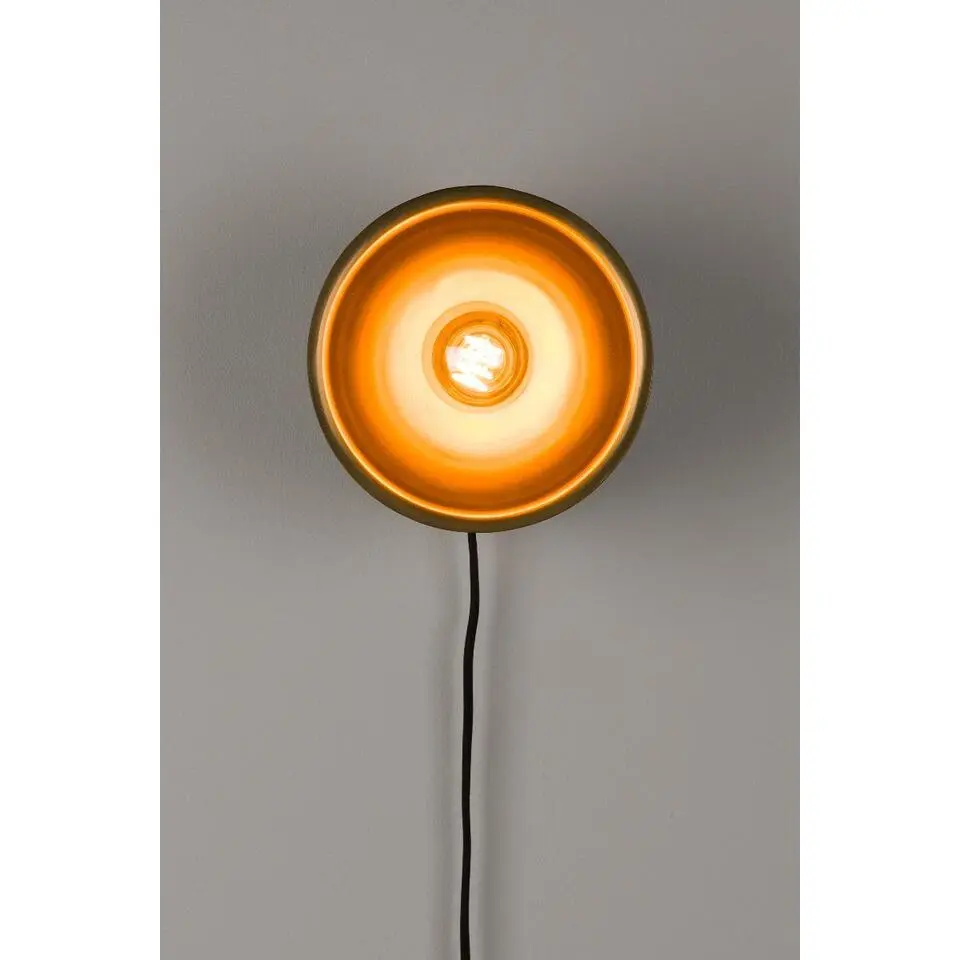 Puur - Dudley wandlamp rond S - zwart/goud