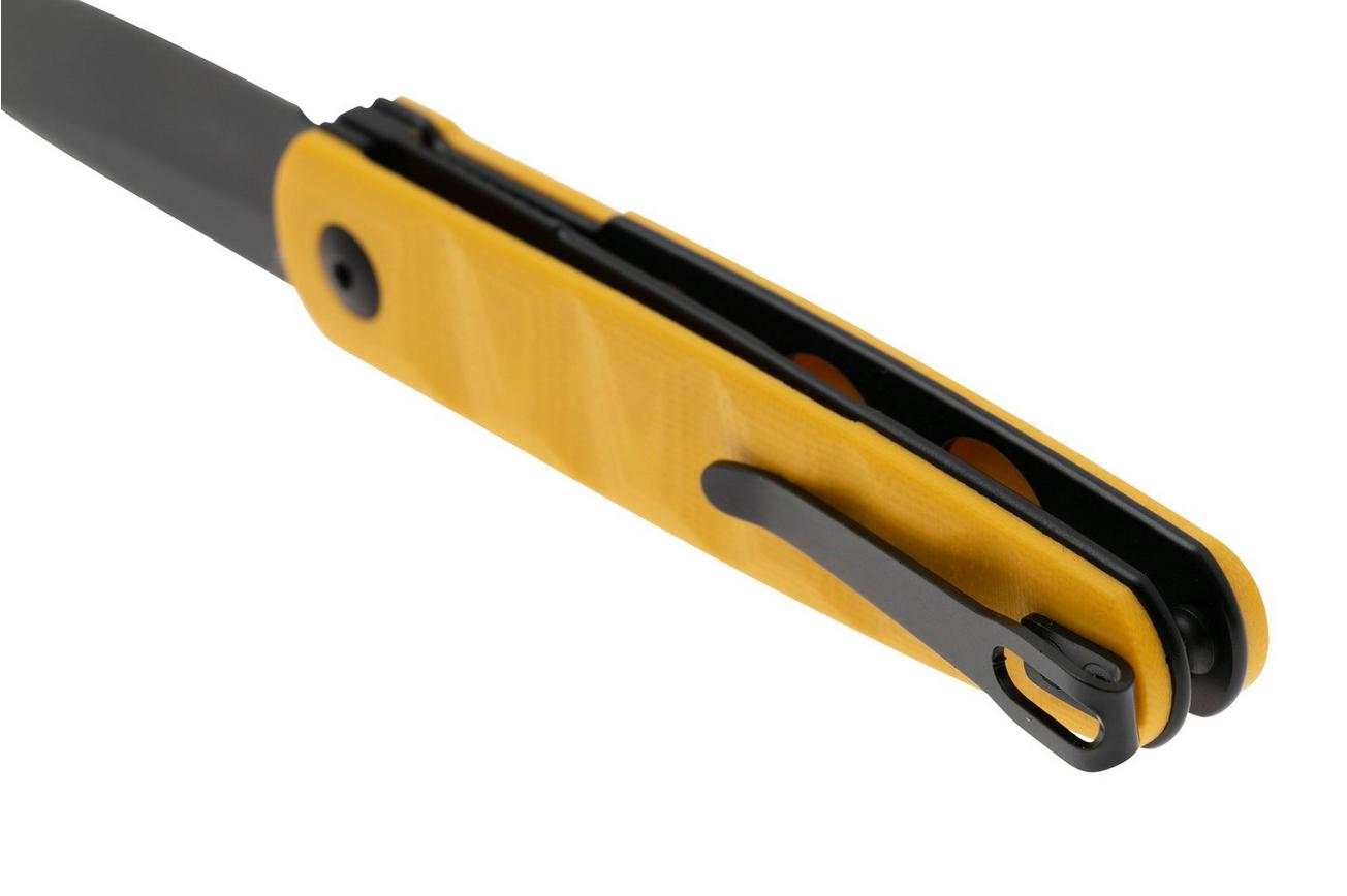 Kizer Bamboo V3722A3, Black Nitro-V, Yellow G10 zakmes, Maksim Epifantsev design