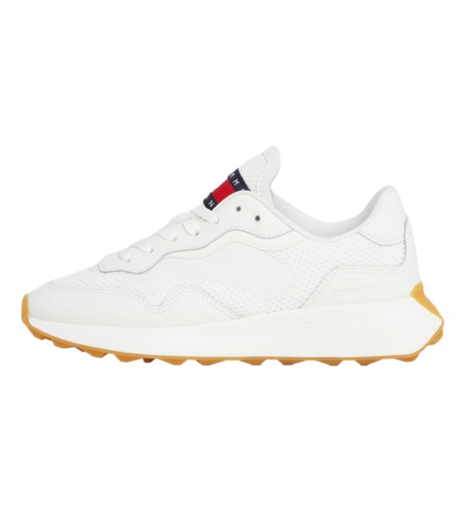 Tênis Tommy Jeans New Runner de couro branco