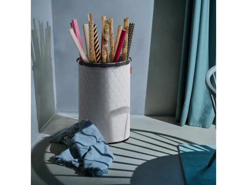 Reisenthel homebasket L, Grå, Aluminium, Polyester, Kurv, Monokromatisk, Geometrisk mønster, Indendørs