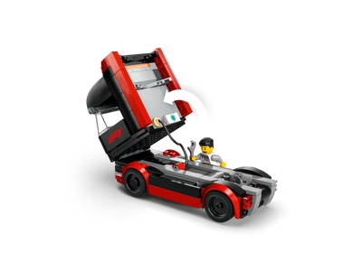 LEGO F1® truck met RB20 en AMR24 F1® auto's (60445)