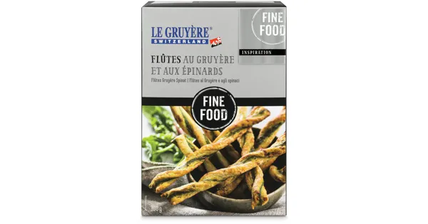 Fine Food Flûtes Gruyére & Spinat