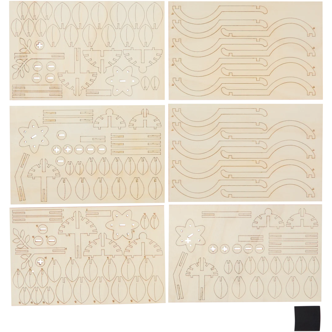 Kit de construction bouquet en bois Hobby Flora