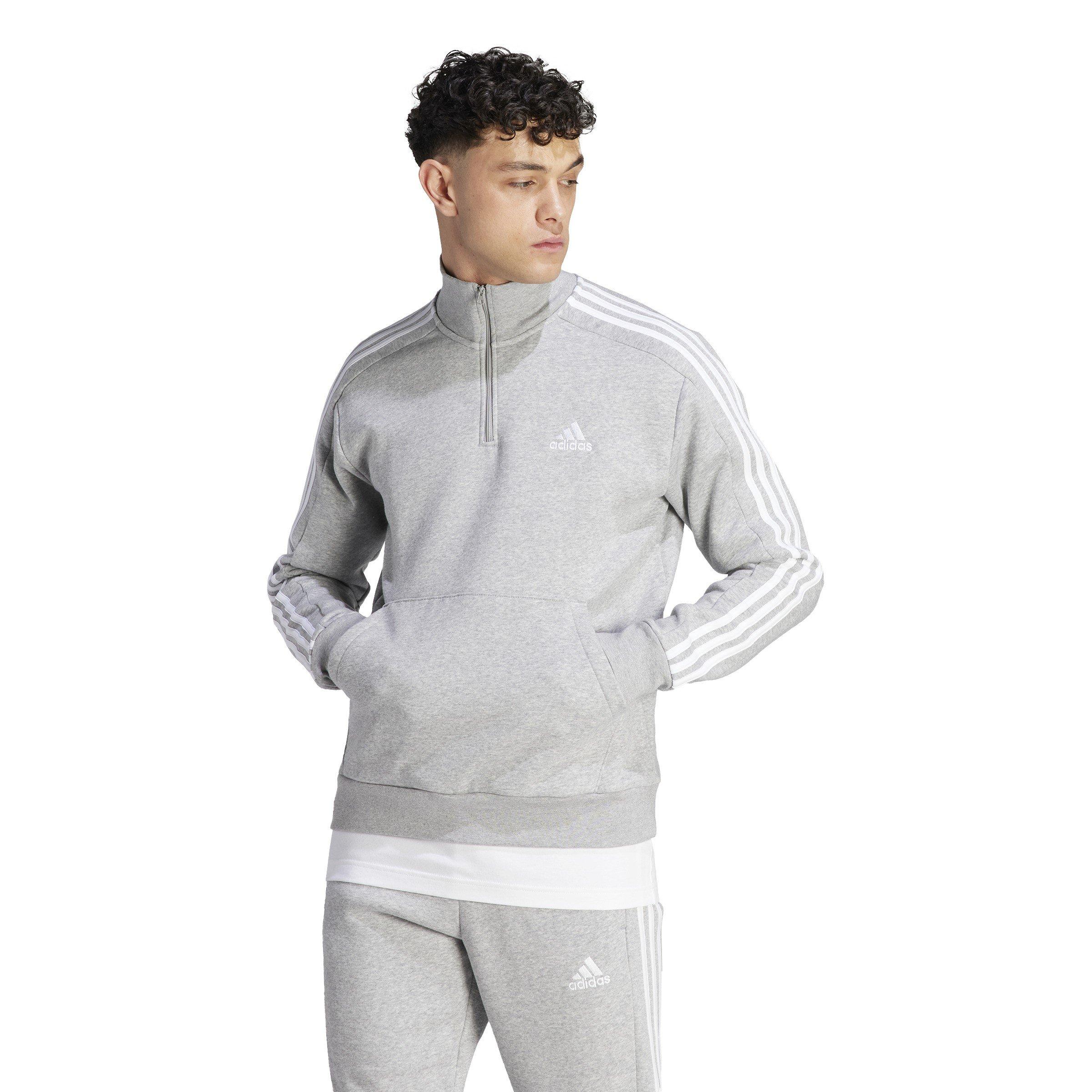 adidas 3 Stripe Zip Top Mens