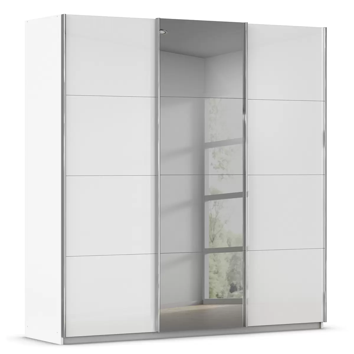Schwebetürenschrank 3trg. Fifty weiss