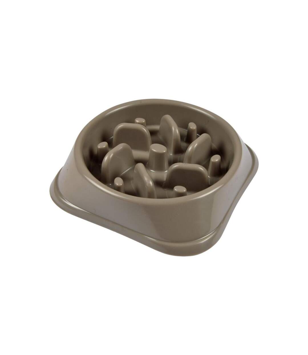 Paris Prix - Gamelle Pour Chien & Chat anti-glouton 19cm Taupe