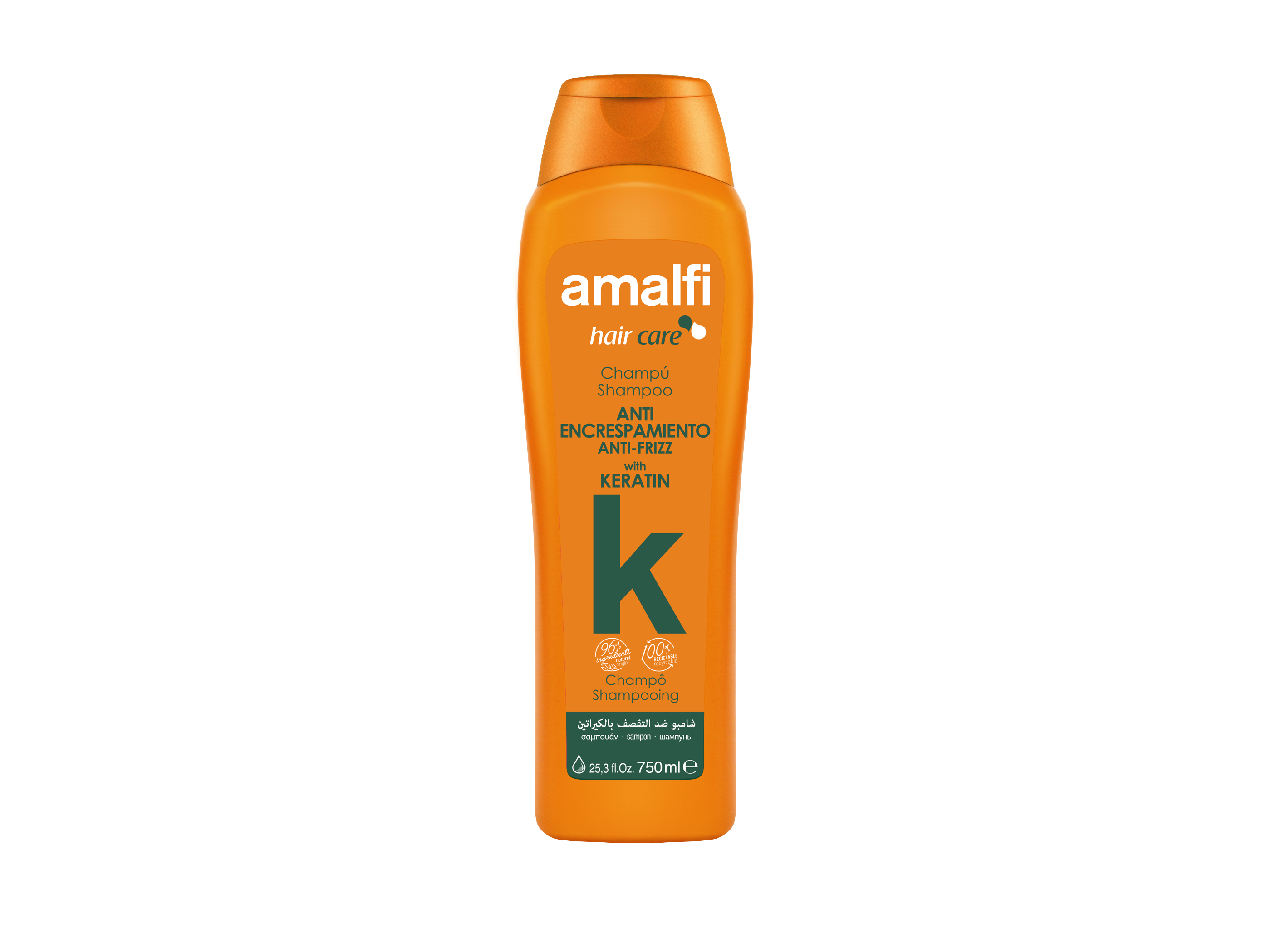 CHAMPÔ AMALFI ANTI FRIZZ KERATINA 750ML