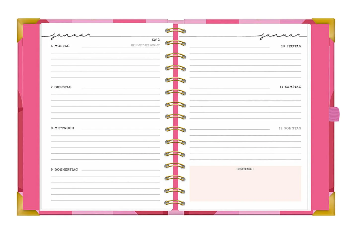 Terminplaner Premium 2025, pink