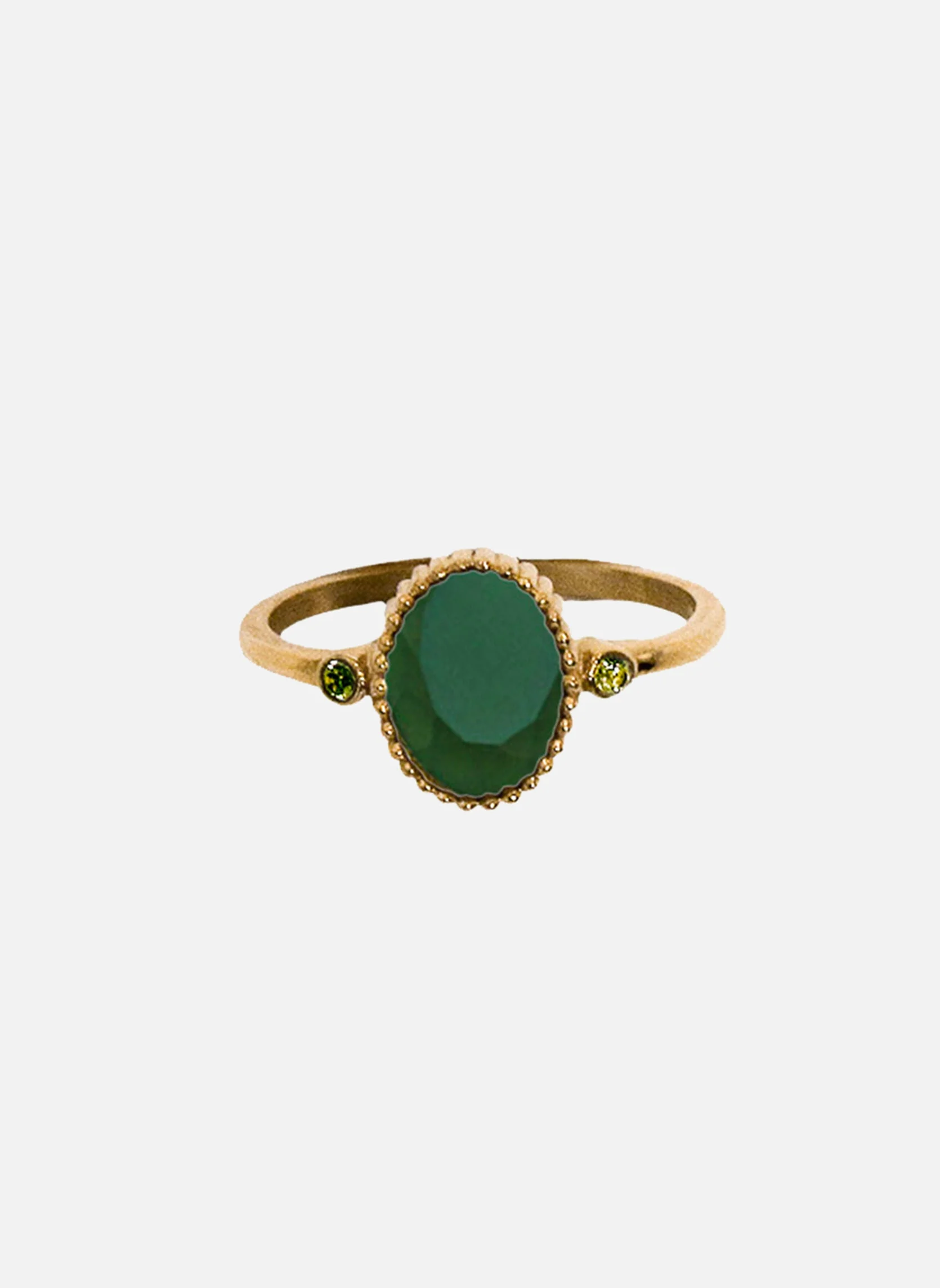 THANATOS - Bague fine thanatos | Vert