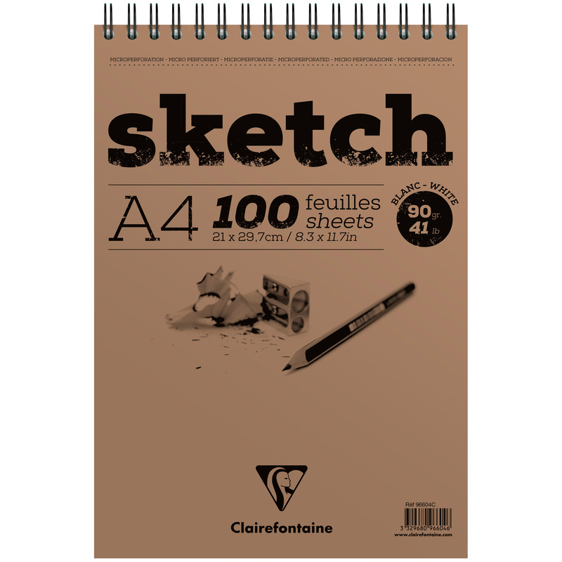 Clairefontaine Skizzenblock sketch, A4, blanco
