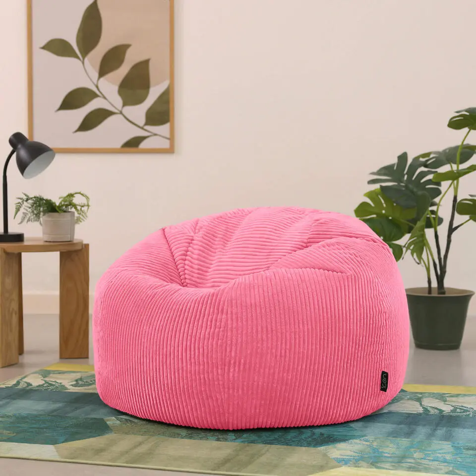 Set van 2 icon Zitzak Kingston - Corduroy Zitzak Volwassenen - Bubblegum