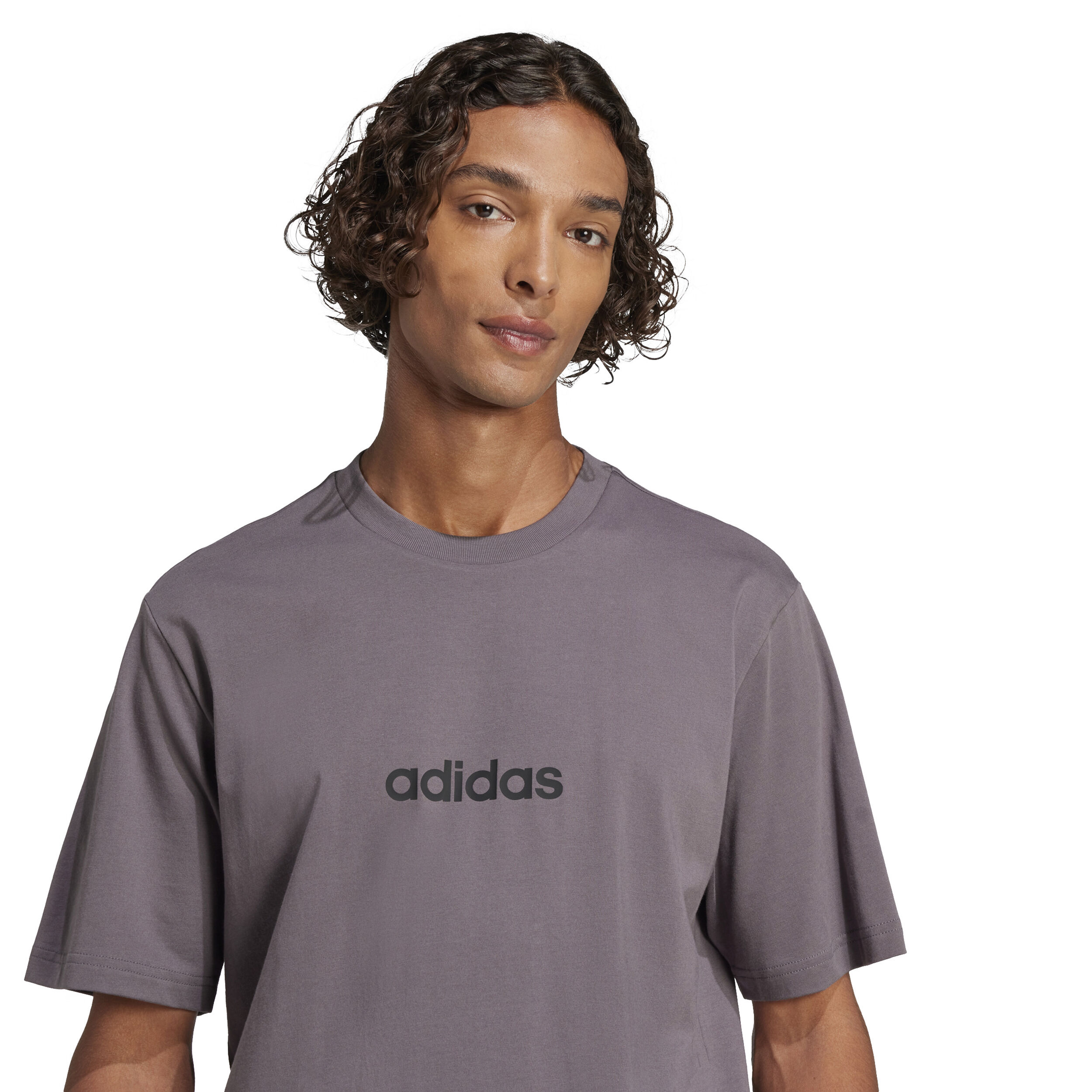 adidas Linear Single Jersey T-shirt Hommes - Gris Foncé