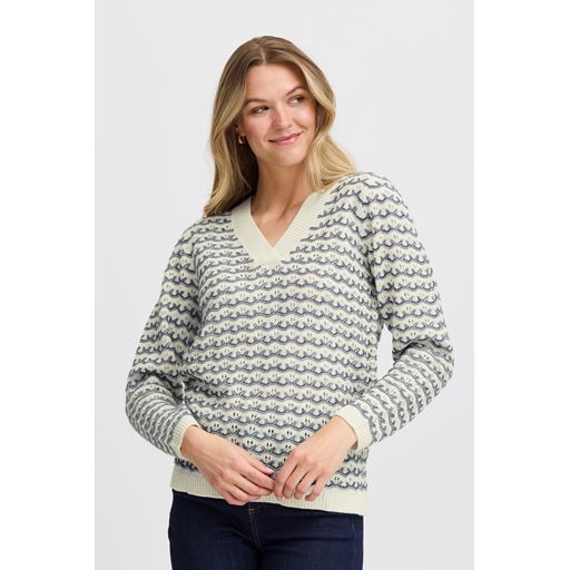 Fransa Lilje Striktrøje, Crown Blue Mix, L