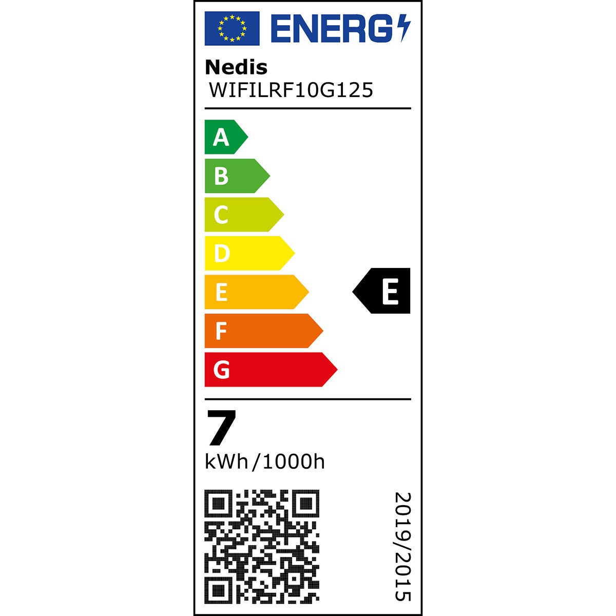 Nedis WIFILRF10G125 Smartlife LED Filamentlamp E27 WIFI 806 lm 7W warm wit