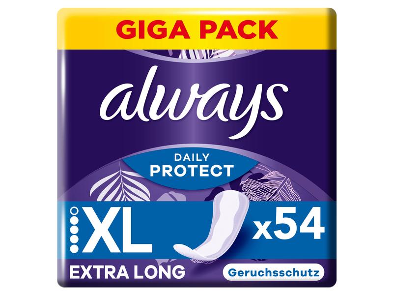 Always Slipeinlage Daily Protect Extra Long 54 Stück Hochwertige Einlagen mit saugfähigem Kern und leichtem Duft