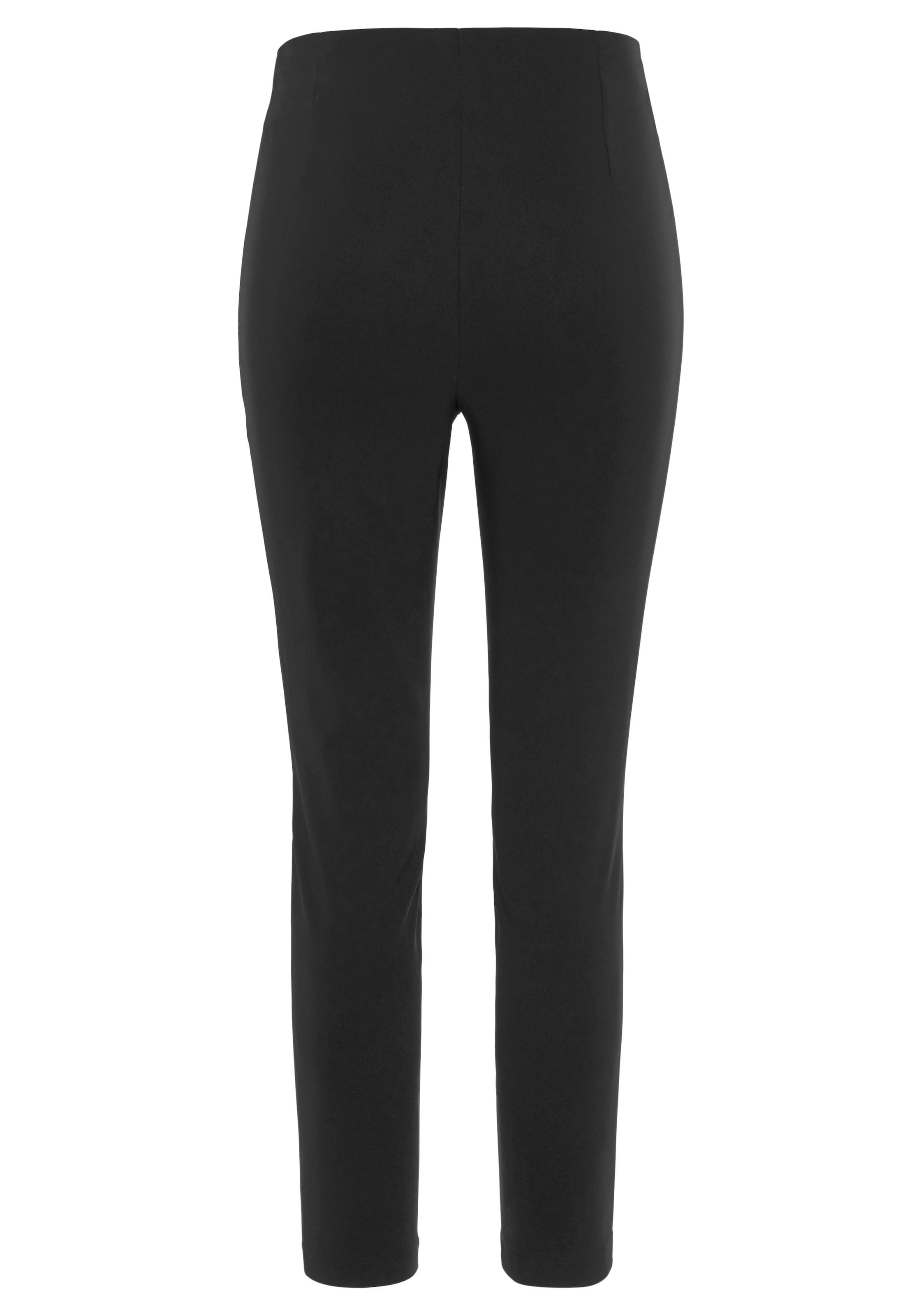 LASCANA Stretch-Hose  mit figurschmeichelndem Bund, elegante Stoffhose in schmaler Passform