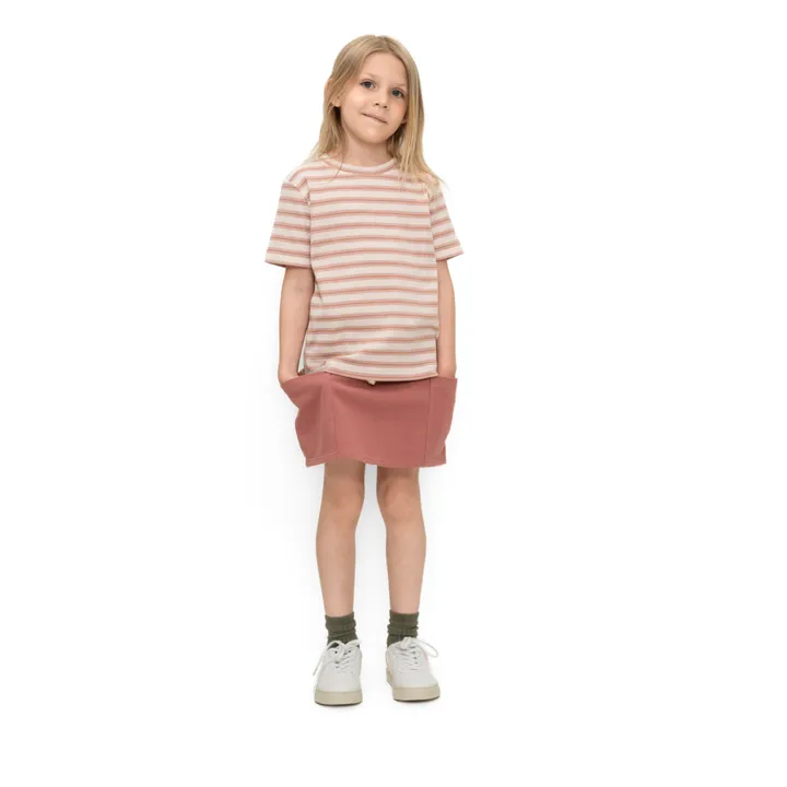 Minimalisma T-Shirt Rayé Coton Bio Nirvana | Rose