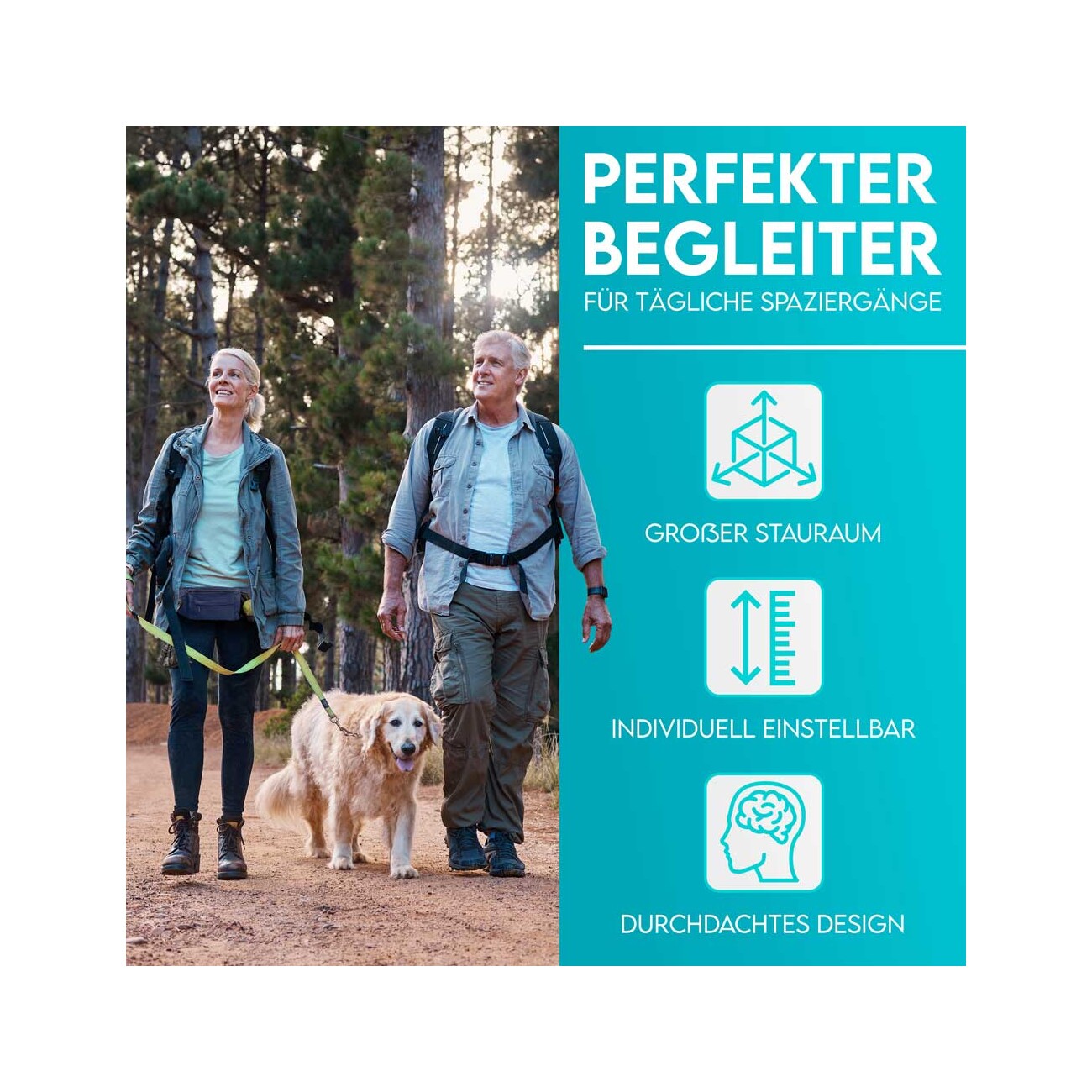 HUND IST KÖNIG ® Bauchtasche für Leckerlis & Hundezubehör dunkelblau