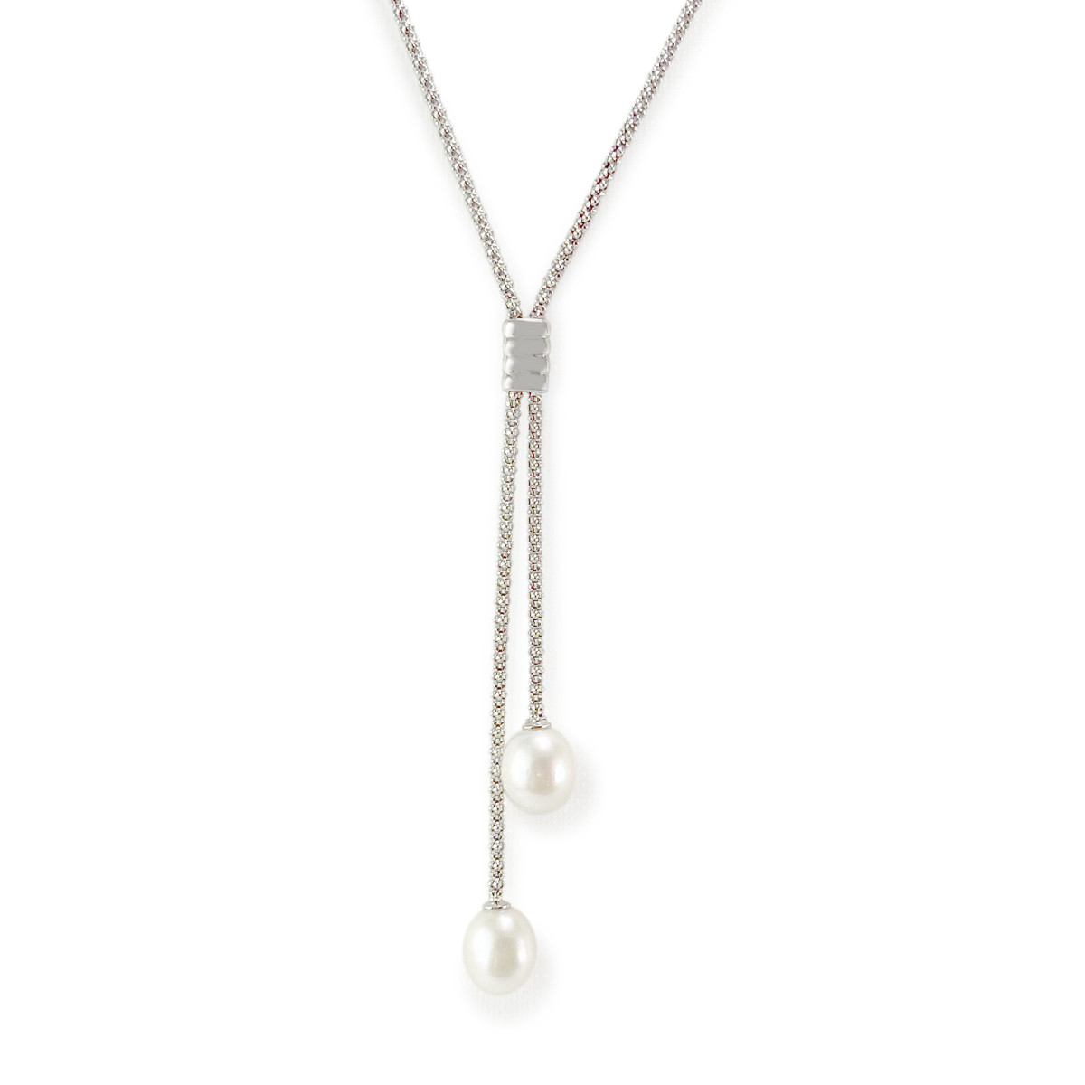 Collier d'occasion argent 925 perles de culture  45 cm