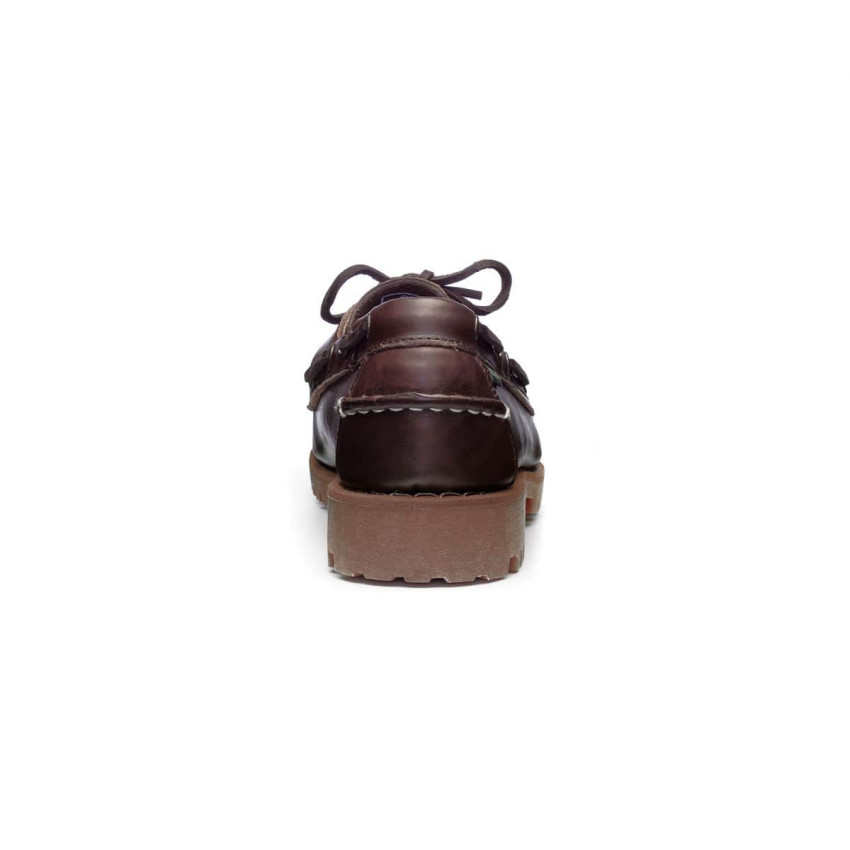 RANGER WAXY Dk Brown-Gum-Mocassin semelle crantée pour homme en cuir ciré